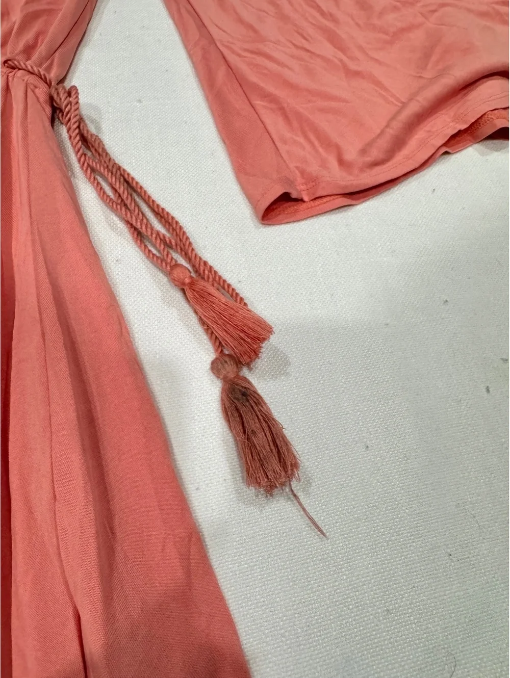 Free People High Road Coral Pink Bell Sleeve Mini Dress Small